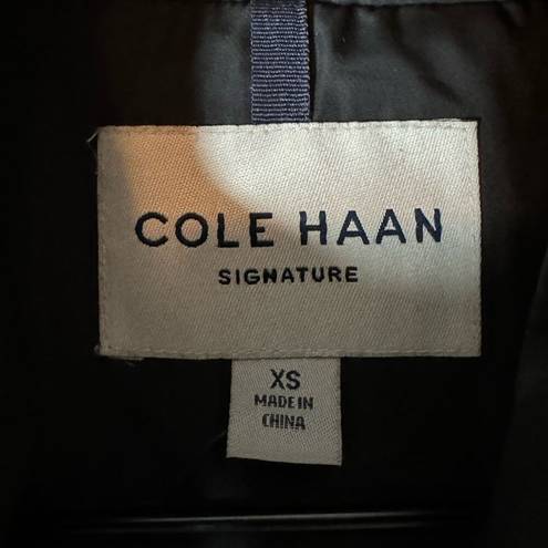 Cole Haan  Signature Hooded Down & Feather Jacket Parka Coat Black XS