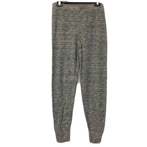 Abound  Womens Gray Marled Knit Joggers Banded Cuffs Pants