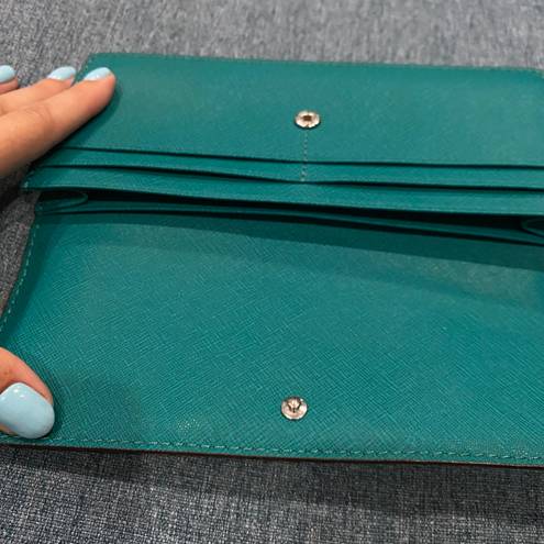 Michael Kors Turquoise Flat Wallet