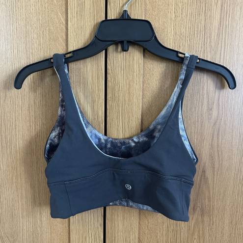 Lululemon Grey / Silver Sparkle Reversible Align Sports Bra