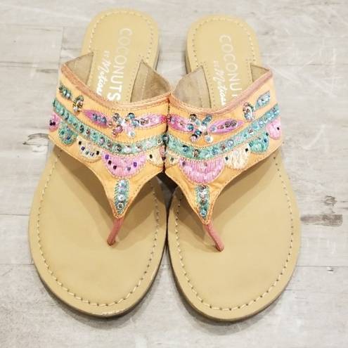 Coconuts by Matisse 💕💕 Beaded Thong Sandals 9