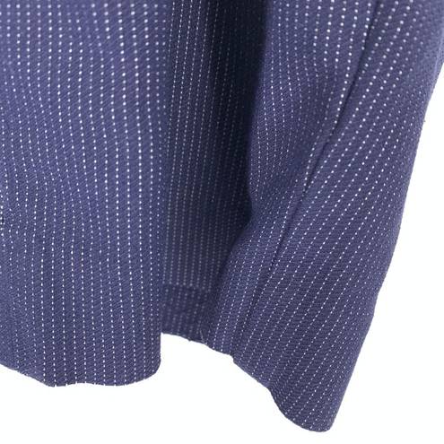 Lane Bryant  Pants Womens Size 24 Blue Pinstripe Trouser Mid Rise Pockets Cropped