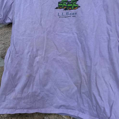 L.L.Bean Vintage Lilac Purple  Graphic Tee Relax Freeport Maine Top