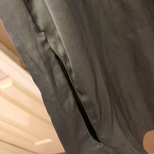 Wilfred Free Wilfred Brosset Satin Ruffle Cold Shoulder Dress Grey Large