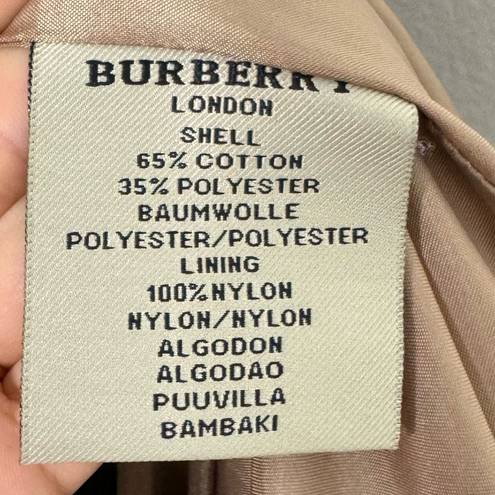 Burberry  London Camel Tan Black Contrast Trench Coat Belted Double Breasted