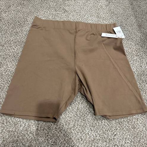 Good American Women’s Size 7  Brown Lounge Bike Shorts