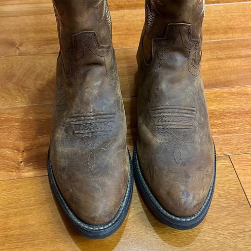 Justin Boots JUSTIN Men's New Stampede Huck Brown Boots 2551 size 9.5D