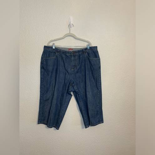 Bermuda SMITH'S Women's Blue Jeans Size 22W Jorts  Shorts Tapered Blokecore Y2K