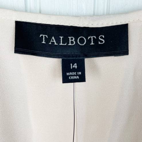 Talbots NEW  A-line Pleated Sequin Embellished 100% Silk Skirt Women's Size 14