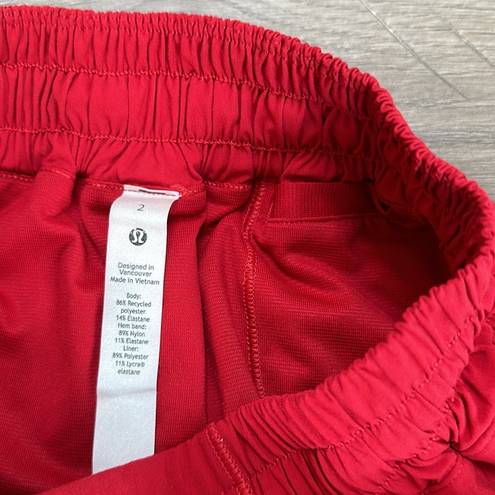 Lululemon  Red Hotty Hot Lined Shorts Size 2