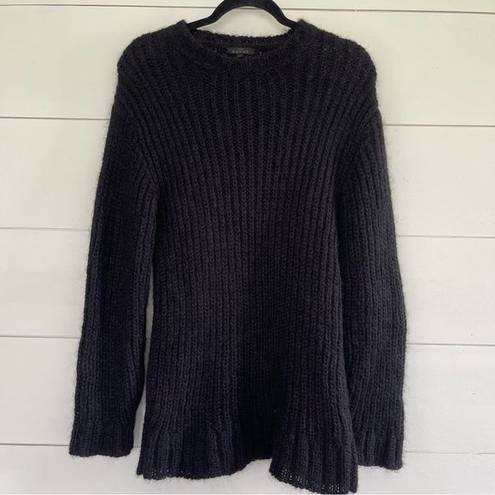 The Range  Black Superfine Alpaca Mohair Blend Sweater