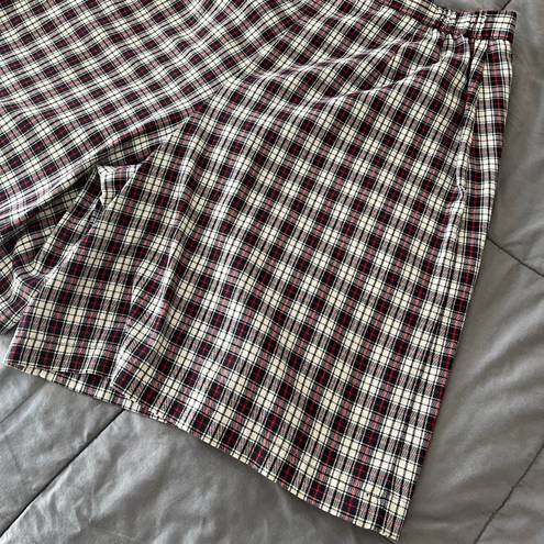 Vintage Company Collection Navy/Red Plaid Skort Multiple Size 16