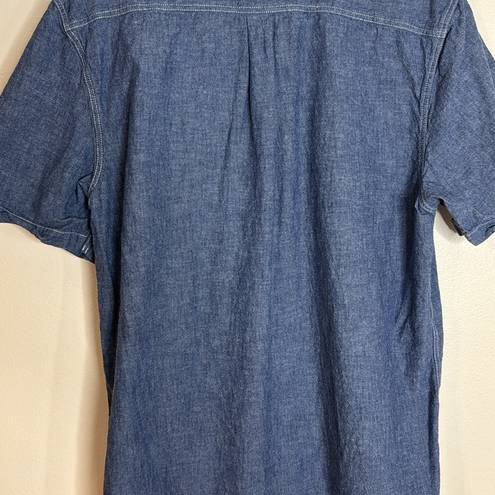 Vans  ladies button up denim short sleeve top size XL