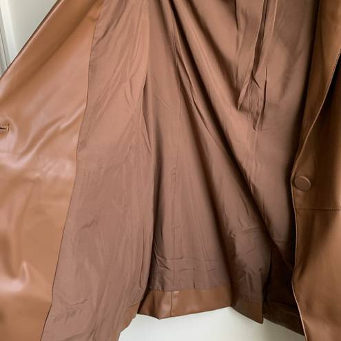 Laundry by Shelli Segal New!  Faux Leather Blazer (Sz XL) Brown