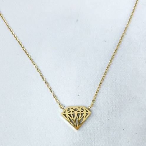 ma*rs Miss To  18K Gold Plated Diamond Shaped Necklace