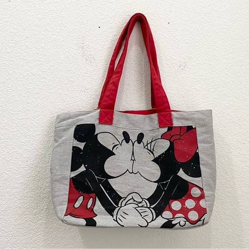 Disney  Mickey & Minnie Mouse Kissing 2- Sided Canvas Tote Bag New (Old Stock)