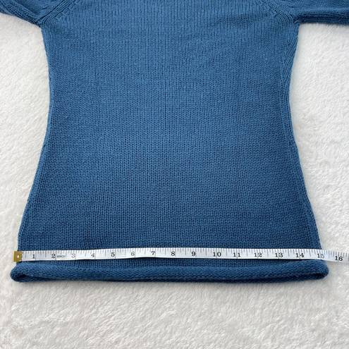 Energie Vintage‎ Y2K  Acrylic Stretch Knitted Sweater Womens Size M Blue Pocket