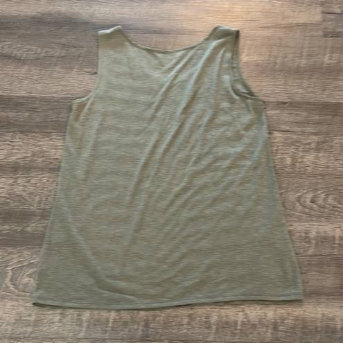 Coldwater Creek  beaded tank in army green