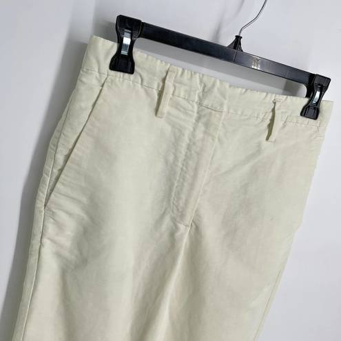 Golden Goose  Linen Cotton Blend Pants Womens Sz XS Pale Yellow Straight Leg