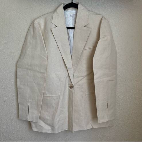 Eileen Fisher Rachael Wang Oversized blazer suit 77% Hemp sustainable size L NWT