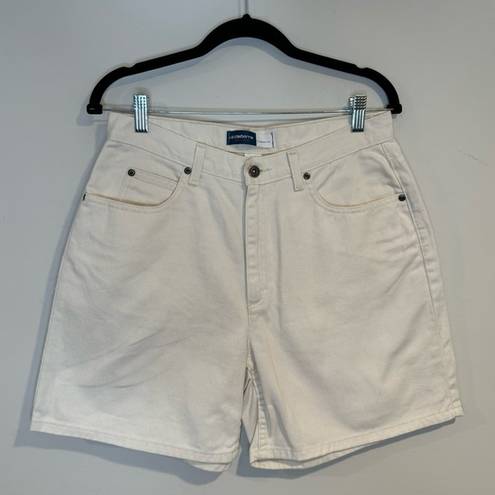 Liz Claiborne  Vintage 90’s Cream 6” High Rise Denim Mom Shorts