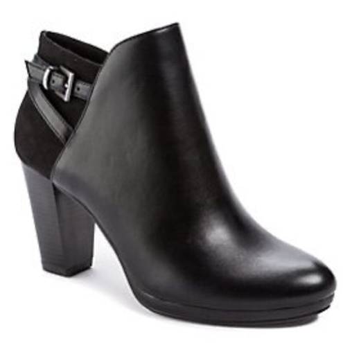 Andrew Geller KEIRA ANKLE BOOTS BLACK BLOCK HEEL SIZE 11