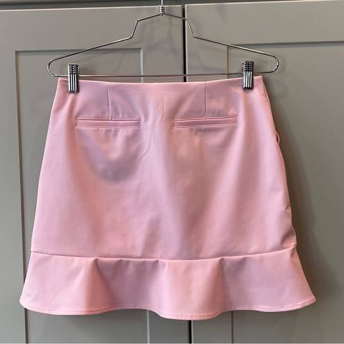 Polo  Golf Ralph Lauren Flounce Solid Pink Ruffle Skort Skirt Womens XS Active