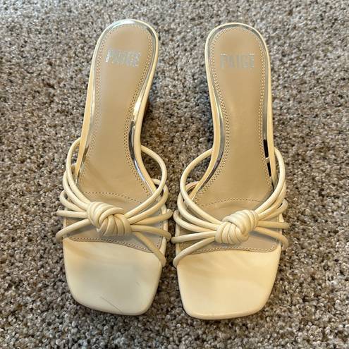 Paige  SYDNEY Bone Leather Cork Wedges, Size 7M, NEW