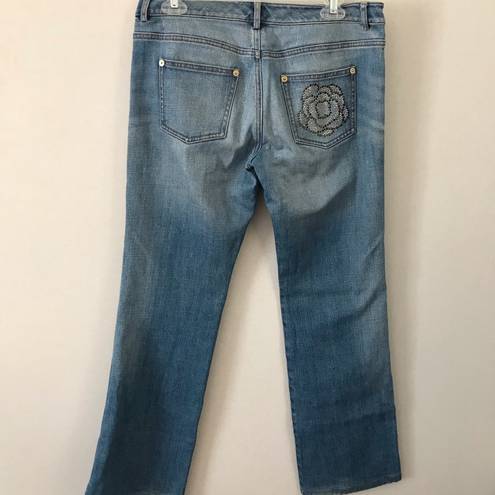 St. John  Jeans Straight Leg Mid Rise Med Wash