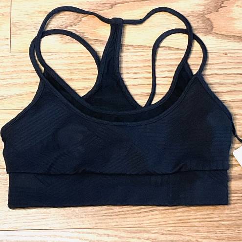 Vimmia NWT  Yoga Sports Bra, Sexy Strappy, Black Racer Back Bra, Small