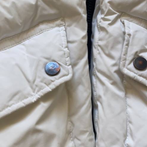 All Saints White Puffer Coat