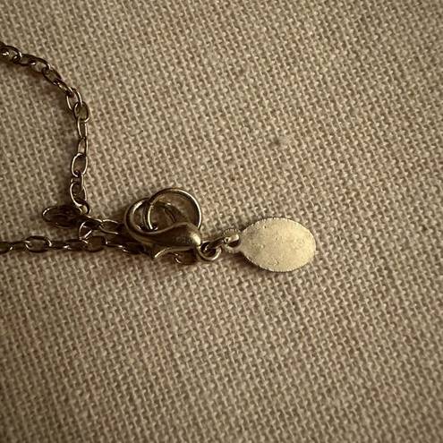 American Eagle Vintage  Long chain with silver feather, crystal moon, and horn