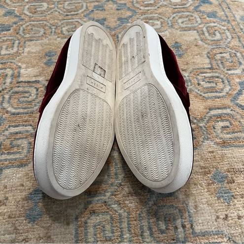 Mulberry M. Gemi Cerchio  Red velvet slip on sneakers | Size 40 / 9