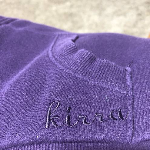 Kirra Kiera purple hooded zip up sweatshirt.