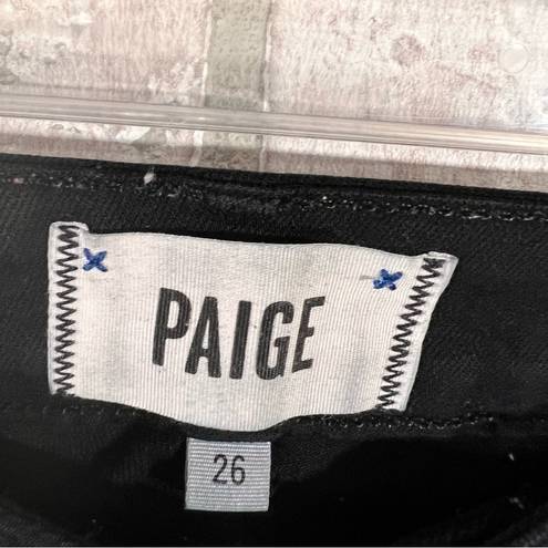 Paige  Verdugo Ultra Skinny Jeans in Black Shadow Size 26