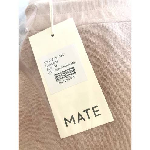 Mate the Label  Organic Terry Classic Jogger in Rose 3X