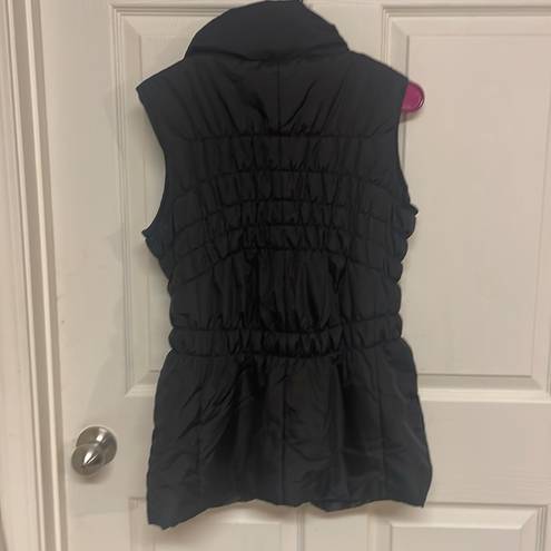 New Direction Black Ruched Puffer Vest