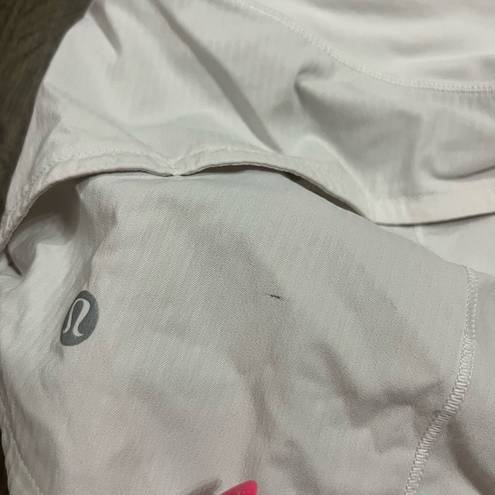 Lululemon White  Speed Up Shorts 2.5