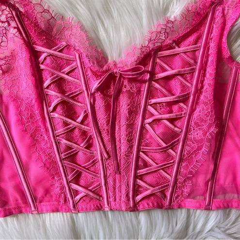 Victoria's Secret Victoria’s Secret Dream Angels Neon Bow Corset Top XL NWT