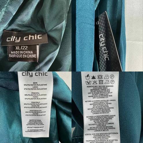 City Chic  Lovestruck Maxi Halter Dress Emerald Size US 22