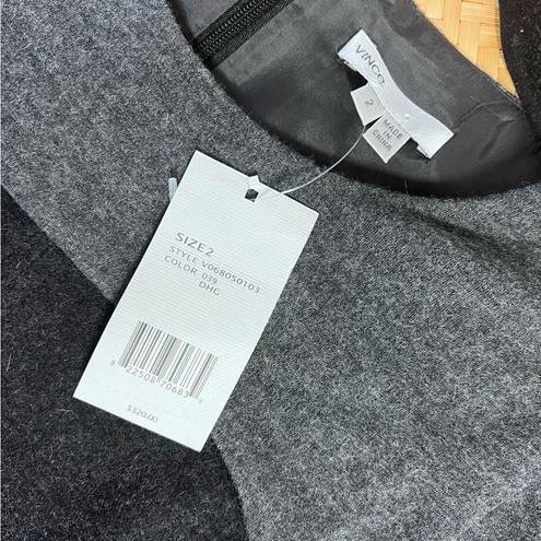 Vince Nwt  gray colorblock shift dress wool angora blend