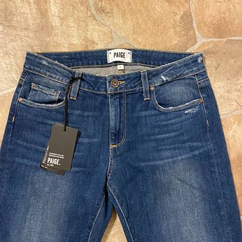 Paige NWT  Brigette Boyfriend Skinny Jeans, Emmett Destructed, Size 25