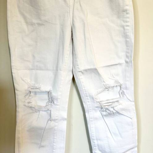 L'Agence NWT  Audrina High Rise Straight Jean in Blanc Worn Destruct - Size 32