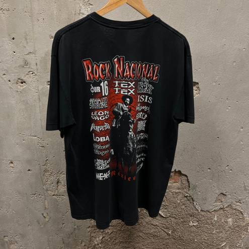 The Vintage Shop Vintage Rock Nacional Embroidered Mexican Festival Double Sided Graphic Tee XL