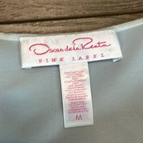 Oscar de la Renta Vintage Oscar De La Rente Baby Doll Slip Blue And White Size M/L