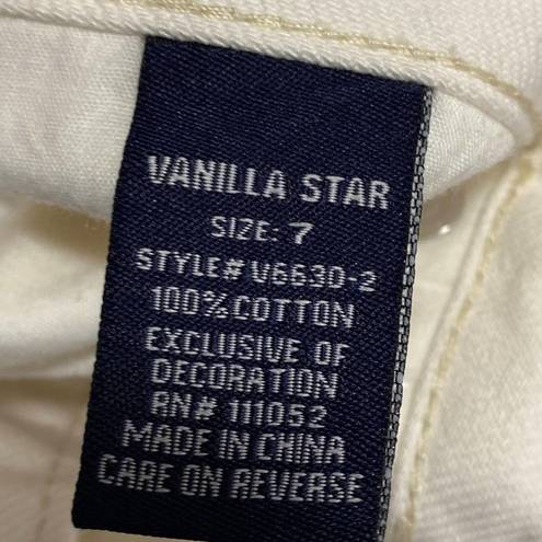 Vanilla Star Jeans Vanilla Star White Denim Distressed Raw Hem Jean Mini Skirt Women's Size 7