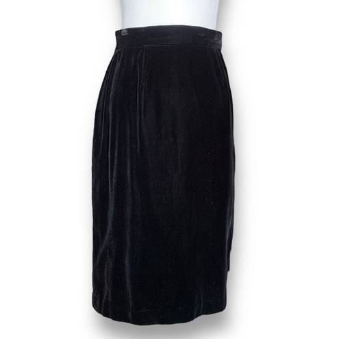 Krass&co Women’s Vintage SK &  Skirt Black Velvet Tailored Pencil Festive Formal