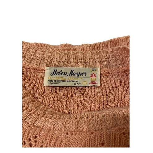 Harper Helen  Puffy Sleeve Sweater Pink Size S Vintage 80s Pastel Boho Spring