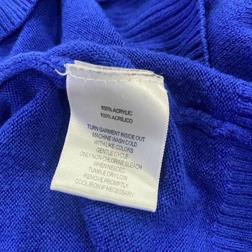 Sag Harbor  Vintage Blue Cowl Neck Sweater Size Large