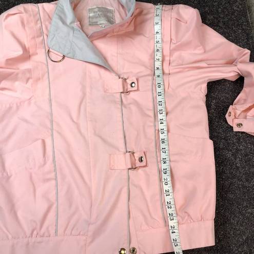 Mulberry Vintage 1980s  STREET Small Bomber Jacket Pink Shoulder Pads Windbreaker